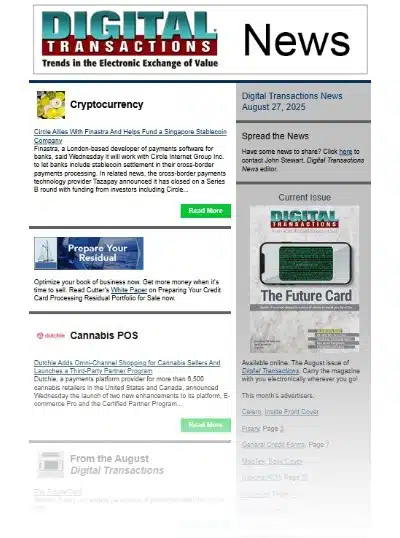 Circle Allies with Finastra; Dutchie Updates Its E-Comm Platform; Worldpay’s Toothy Processing Deal