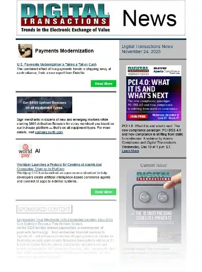 The 5 Factors Taking a Toll on Cash; Worldpay’s AI Agent Protocol Debuts; Bluwhale’s Stablecoin Agent