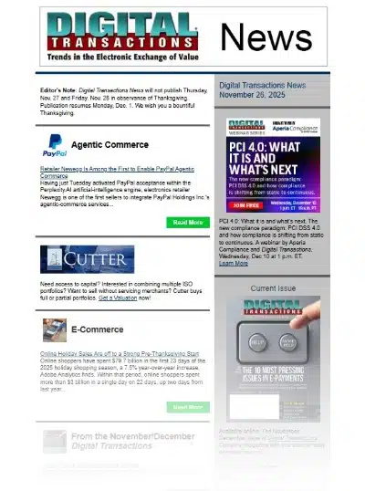 Newegg Taps PayPal’s Agentic Commerce Services; Online Holiday Shopping up 7.5%; Plus Weekly Recap