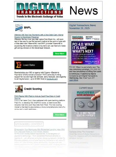 Afterpay To Test Card Flex Payments; New FICO Score Draws on Plaid; New CFPB Director Nominated