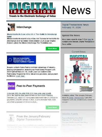 Illinois Merchants' Big Interchange Win; Zelle Reaches $1.2 Trillion; Adyen’s Personalize Debuts